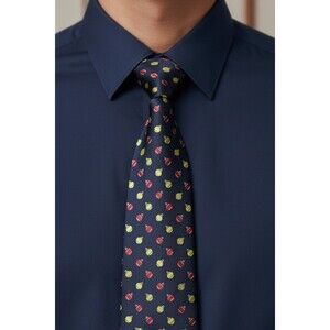 Eagle Blue Christmas Ornaments Men's Silk Necktie New 3.5"x58" Holiday Tree NWT